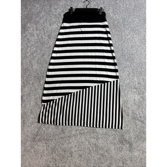 Vintage Y2K Maxi Skirt Small Asymmetrical Striped Goth Alt Girl Indie Sleaze - Picture 1 of 6